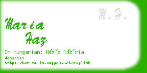 maria haz business card